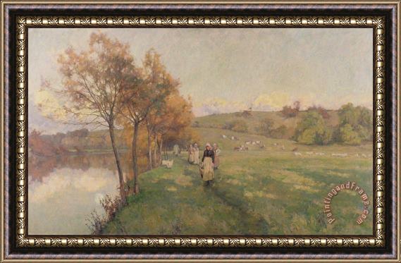 Alfred Parsons Meadows by the Avon Framed Print
