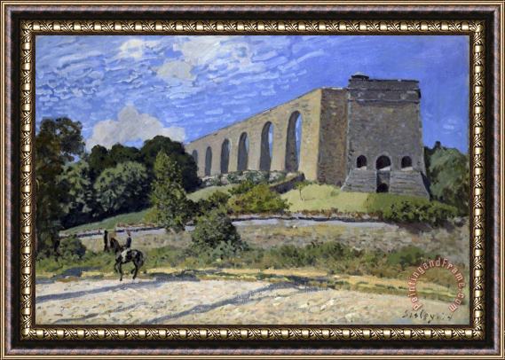 Alfred Sisley Aqueduct at Marly Framed Painting