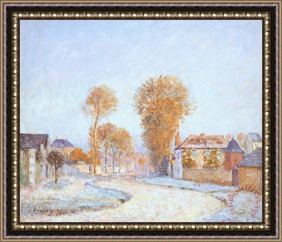 Alfred Sisley First Frost Framed Print