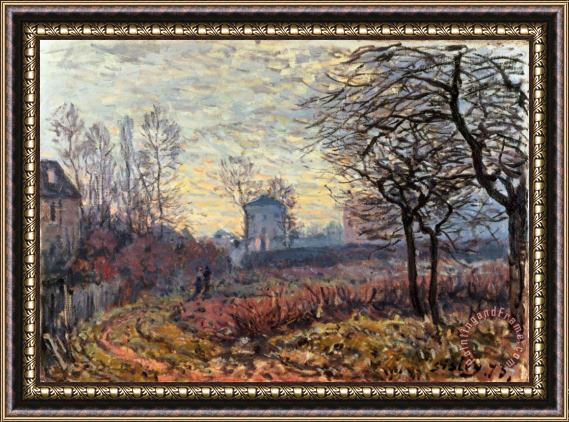 Alfred Sisley Landscape near Louveciennes Framed Painting