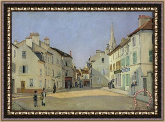 Alfred Sisley Rue de la Chaussee at Argenteuil Framed Painting