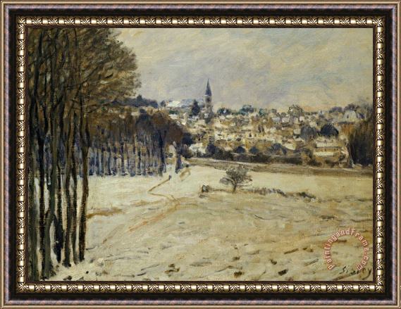 Alfred Sisley Snow At Marly-le-roi Framed Painting