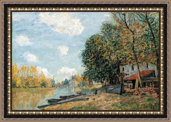 Alfred Sisley The Banks of The River Loing Framed Print