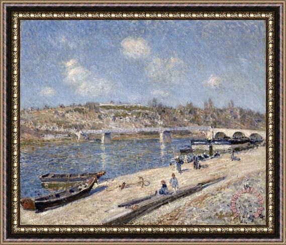 Alfred Sisley The Beach at Saint Mammes Framed Painting