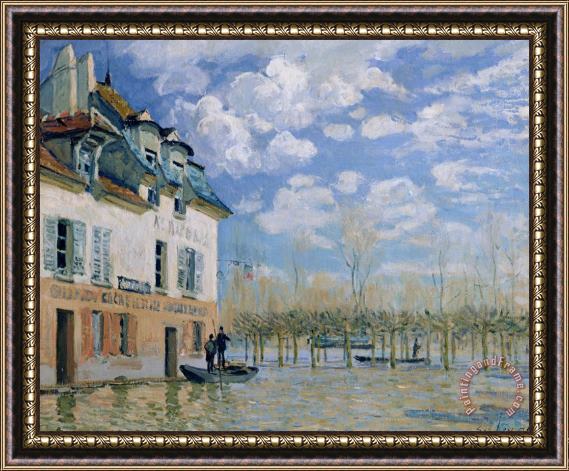 Alfred Sisley The Boat in The Flood, Port Marly Framed Print