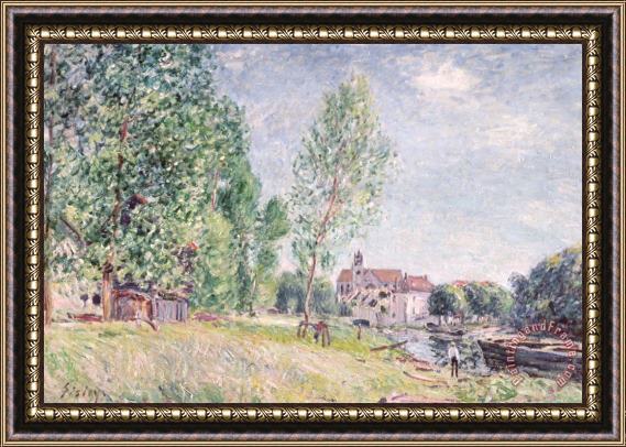 Alfred Sisley The Builder's Yard At Matrat Moret-sur-loing Framed Painting