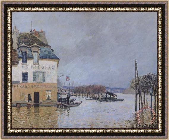 Alfred Sisley The Flood at Port Marly Framed Painting