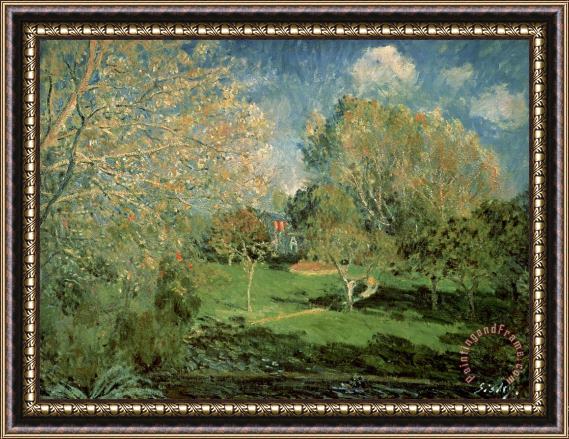 Alfred Sisley The Garden of Hoschede Family Framed Painting
