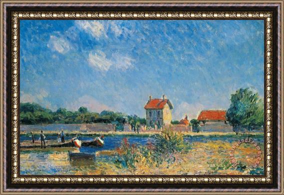 Alfred Sisley The Loing Canal At Saint-mammes Framed Painting