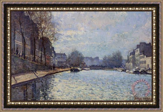 Alfred Sisley View of the Canal Saint-Martin Paris Framed Painting