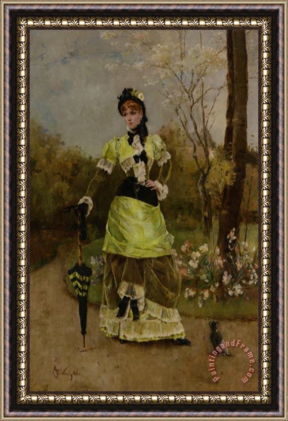 Alfred Stevens Sa Majeste La Parisienne Framed Painting