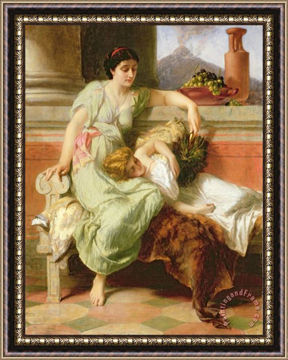 Alfred W Elmore  Pompeii Framed Painting
