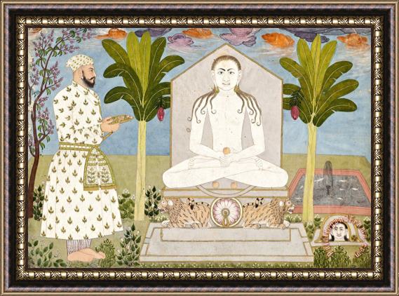 Ali Reza Rai Sabha Chand at a Jain Shrine Framed Print