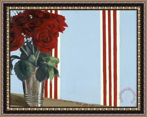 Alix Soubiran-Hall Red Red Roses Framed Painting