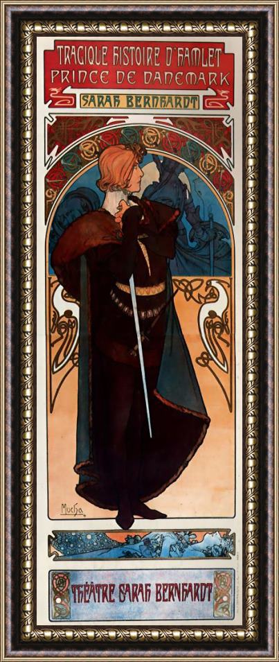 Alphonse Maria Mucha Hamlet Framed Painting