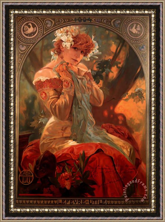 Alphonse Maria Mucha Lefevreutile Framed Painting