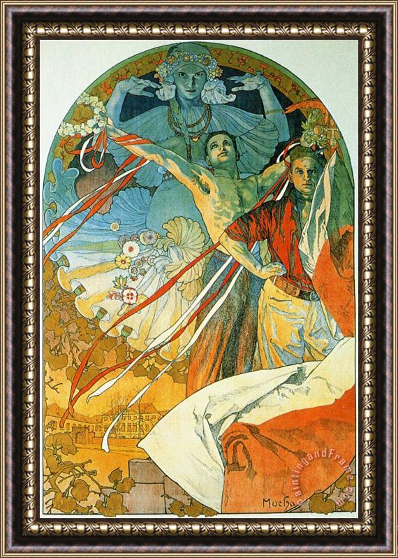 Alphonse Marie Mucha 8th Sokol Festival 1912 Framed Print