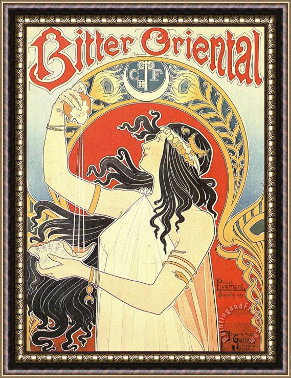 Alphonse Marie Mucha Bitter Oriental Framed Print