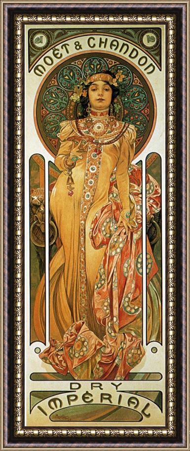 Alphonse Marie Mucha Chandon Cremant Imperial 1899 Framed Painting