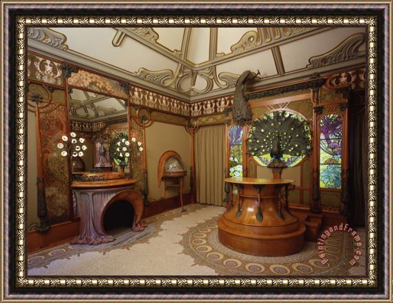 Alphonse Marie Mucha Magasin Fouquet Boutique for The Jeweller Georges Fouquet Rue Royale Paris C 1900 Framed Painting
