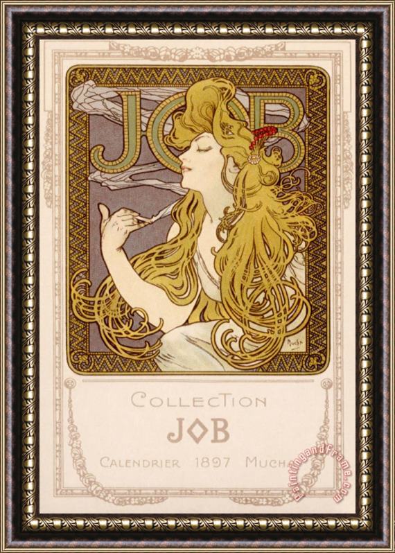 Alphonse Marie Mucha Mucha Nouveau Job Calendar Poster Framed Print