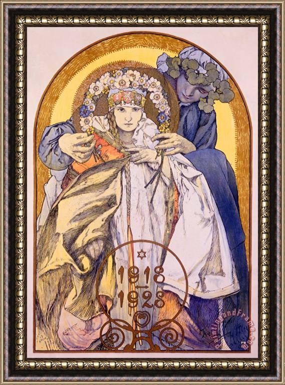 Alphonse Marie Mucha Mucha Nouveau Theater Poster Framed Painting