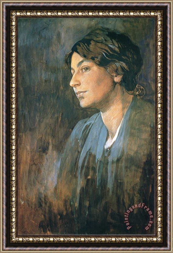 Alphonse Marie Mucha Portrait of Marushka Artist S Wife 1905 Framed Painting