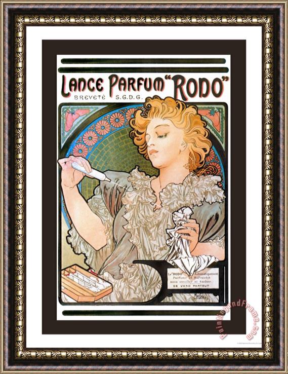 Alphonse Marie Mucha Rodo Perfume Fragrance Framed Print