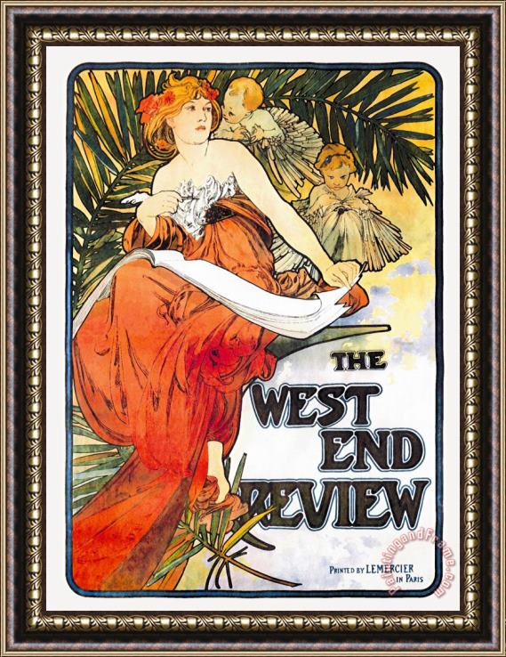 Alphonse Marie Mucha The West End Review Framed Print