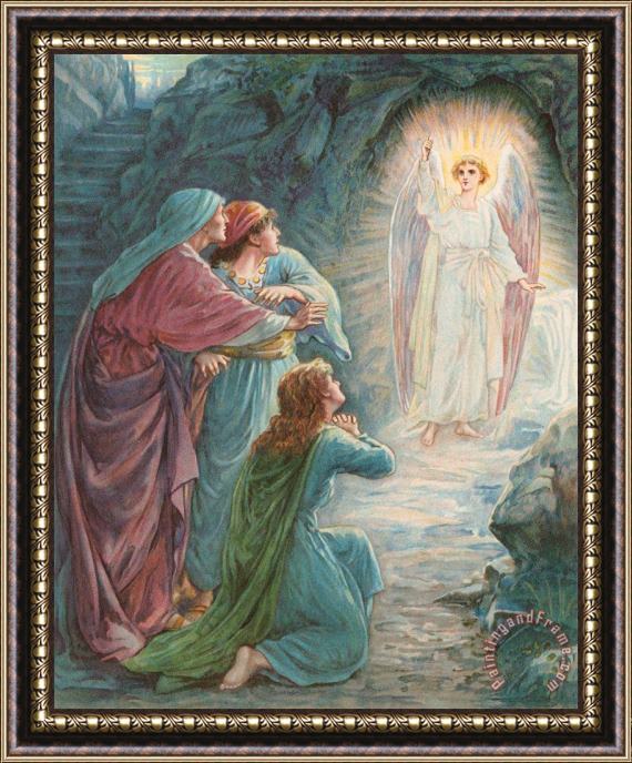 Ambrose Dudley The appearance of the Angel Framed Painting