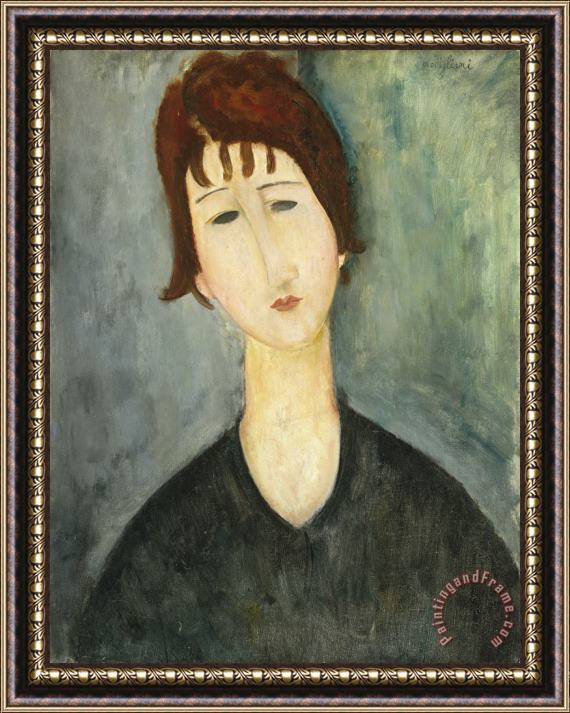 Amedeo Modigliani A Woman Framed Painting