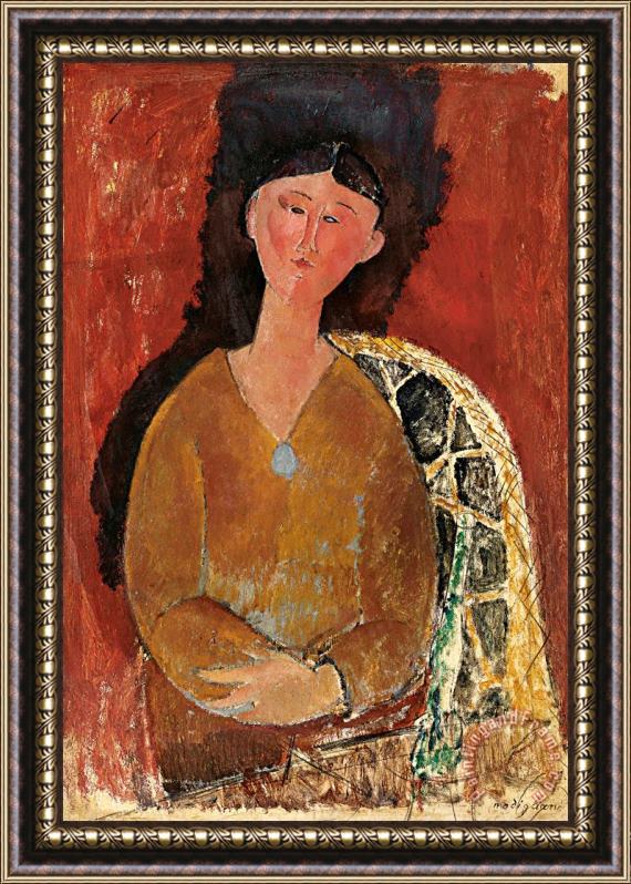 Amedeo Modigliani Beatrice Hastings Assise, 1915 Framed Painting