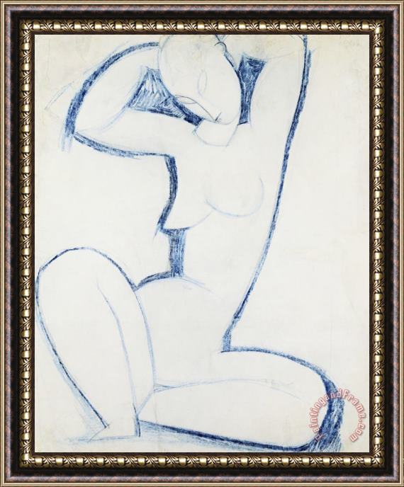 Amedeo Modigliani Blue Caryatid II Framed Print