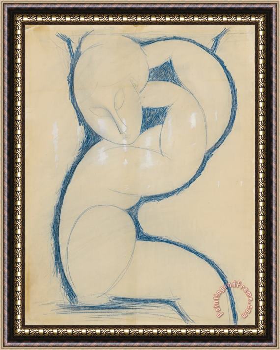 Amedeo Modigliani Caryatid 3 Framed Painting