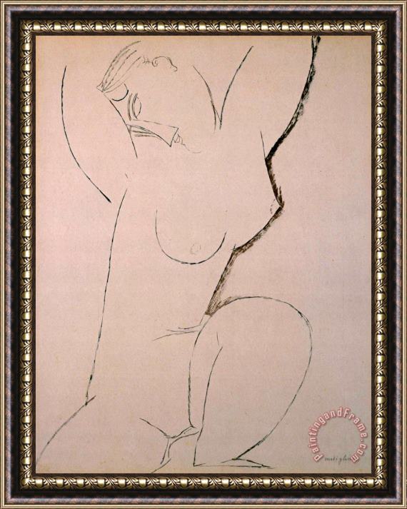 Amedeo Modigliani Caryatid Framed Painting