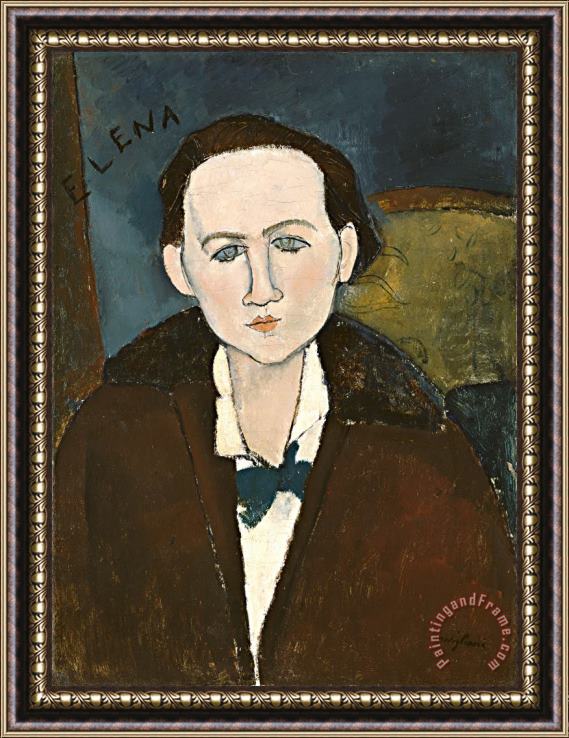 Amedeo Modigliani Elena Pavlowski Framed Painting