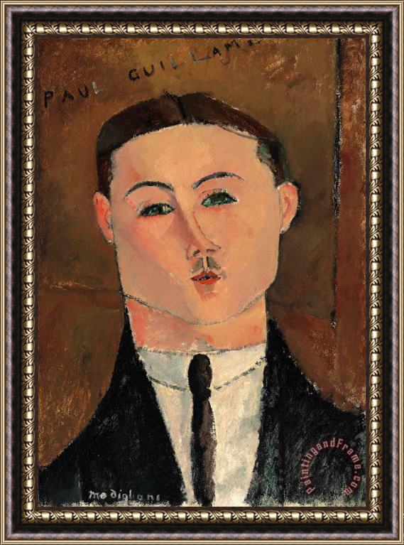 Amedeo Modigliani Paul Guillaume, 1916 Framed Painting