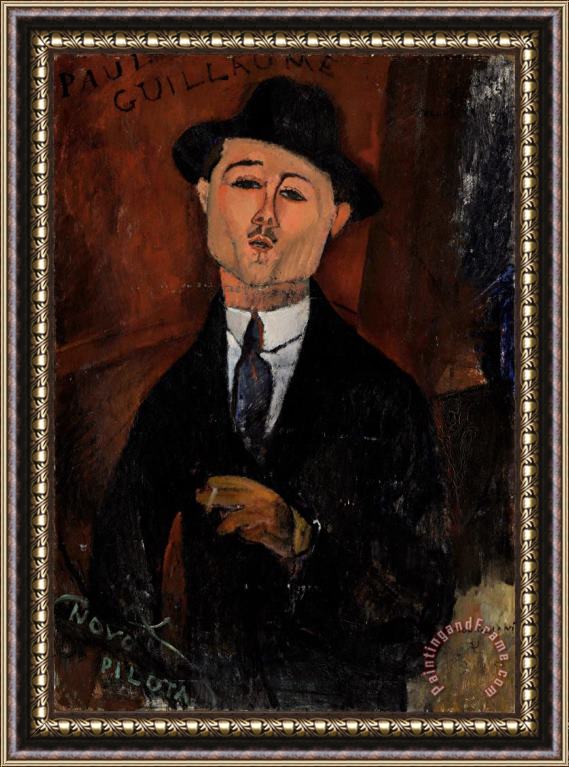 Amedeo Modigliani Paul Guillaume, Novo Pilota Framed Print