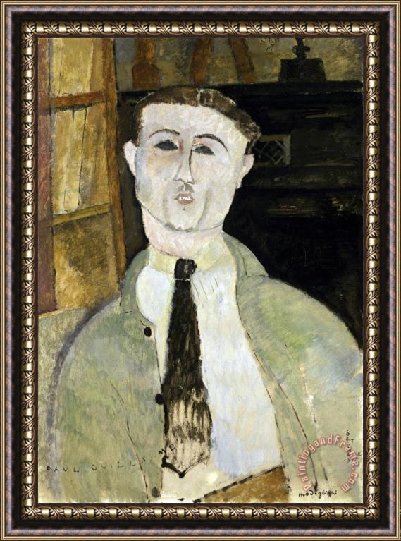 Amedeo Modigliani Paul Guillaume Framed Painting