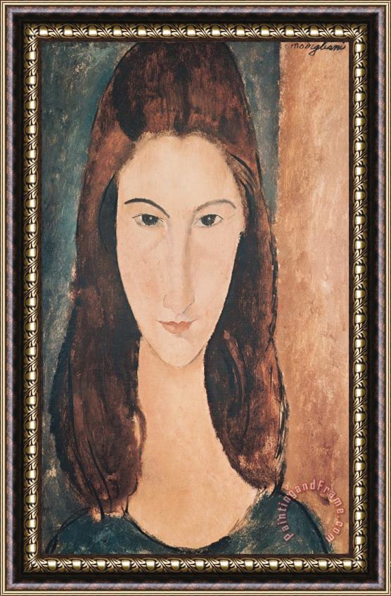 Amedeo Modigliani Portrait of a Young Girl Framed Painting