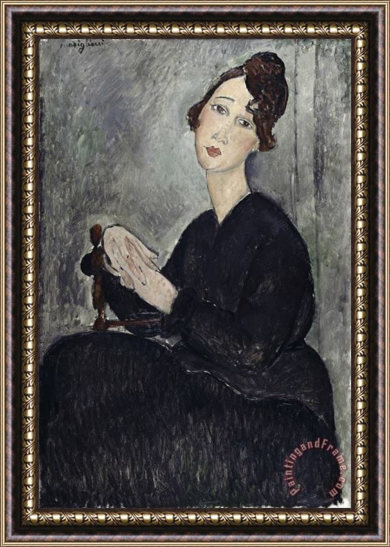 Amedeo Modigliani Portrait of Dedie (odette Hayden) Framed Painting