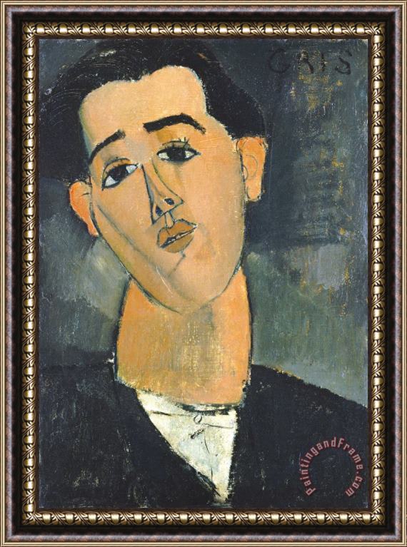 Amedeo Modigliani Portrait of Juan Gris Framed Painting