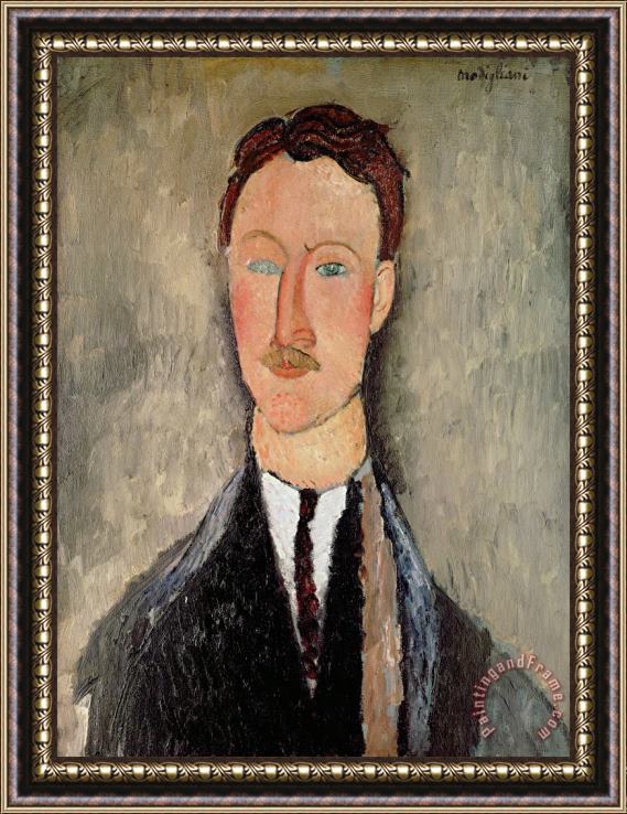 Amedeo Modigliani Portrait of Leopold Survage (1879 1968) Framed Painting