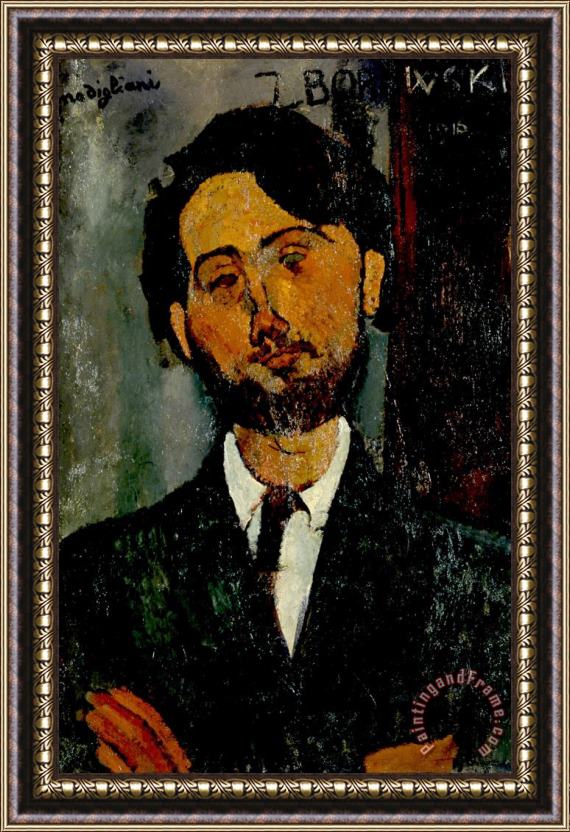 Amedeo Modigliani Portrait of Leopold Zborowski Framed Painting