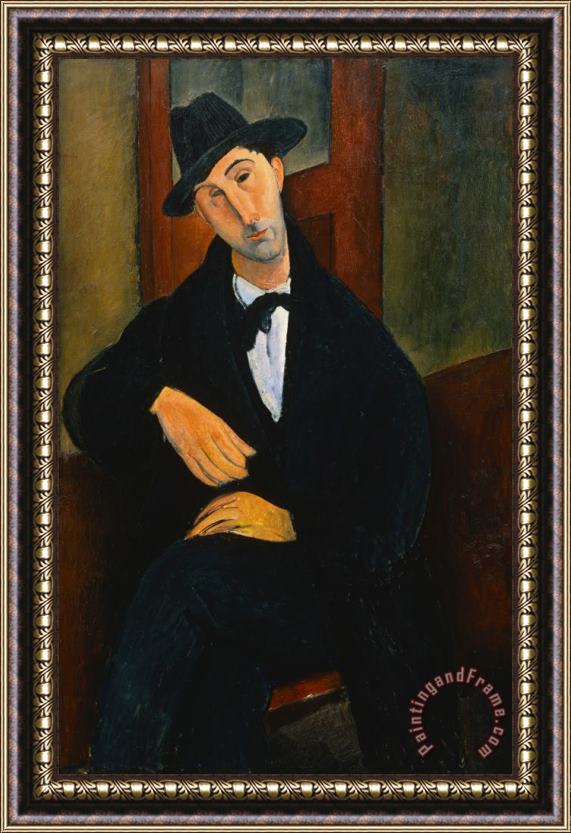 Amedeo Modigliani Portrait of Mario Framed Painting