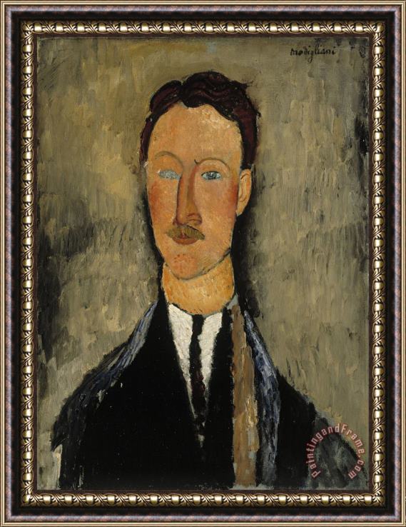 Amedeo Modigliani Portrait of The Artist Leopold Survage Framed Painting
