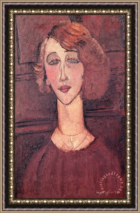 Amedeo Modigliani Renee Framed Painting