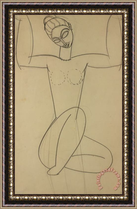 Amedeo Modigliani Seated Caryatid Framed Print