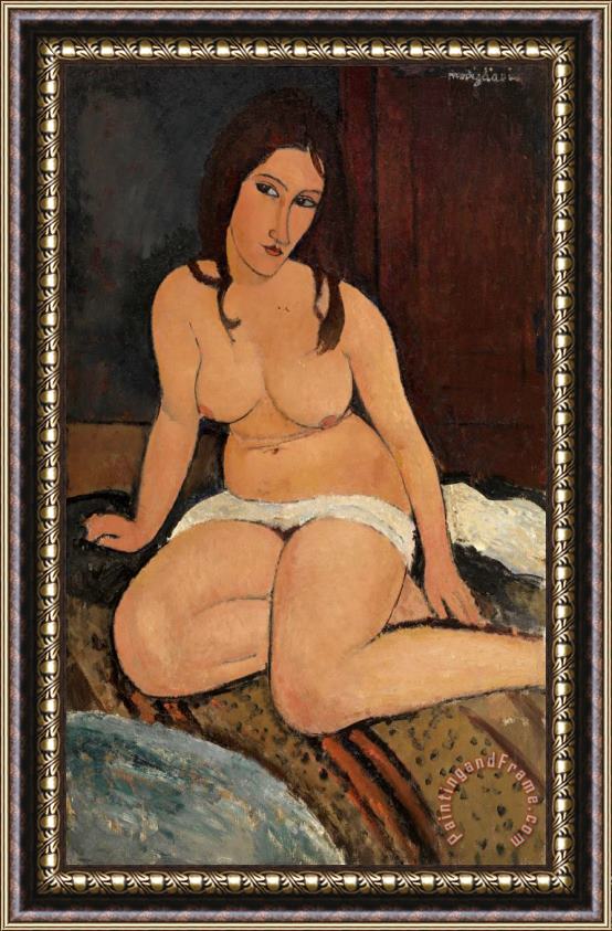 Amedeo Modigliani Seated Nude Framed Painting