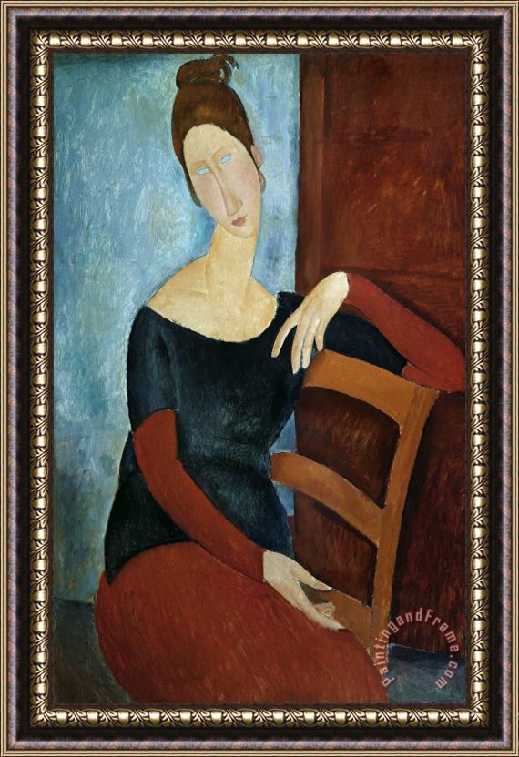 Amedeo Modigliani The Artist's Wife Framed Painting